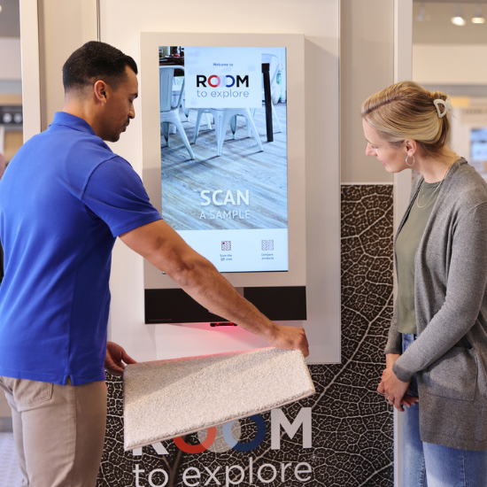 Flooring America Showroom customer