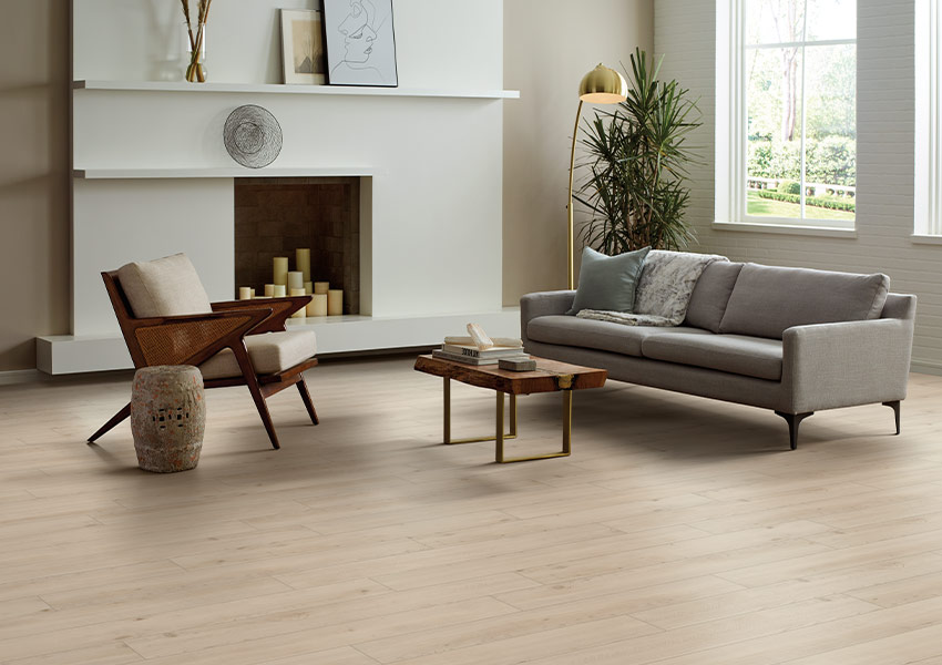 luxury vinyl plank flooring in living room